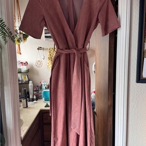 Elegant Dusty Rose Jumpsuit Size Medium